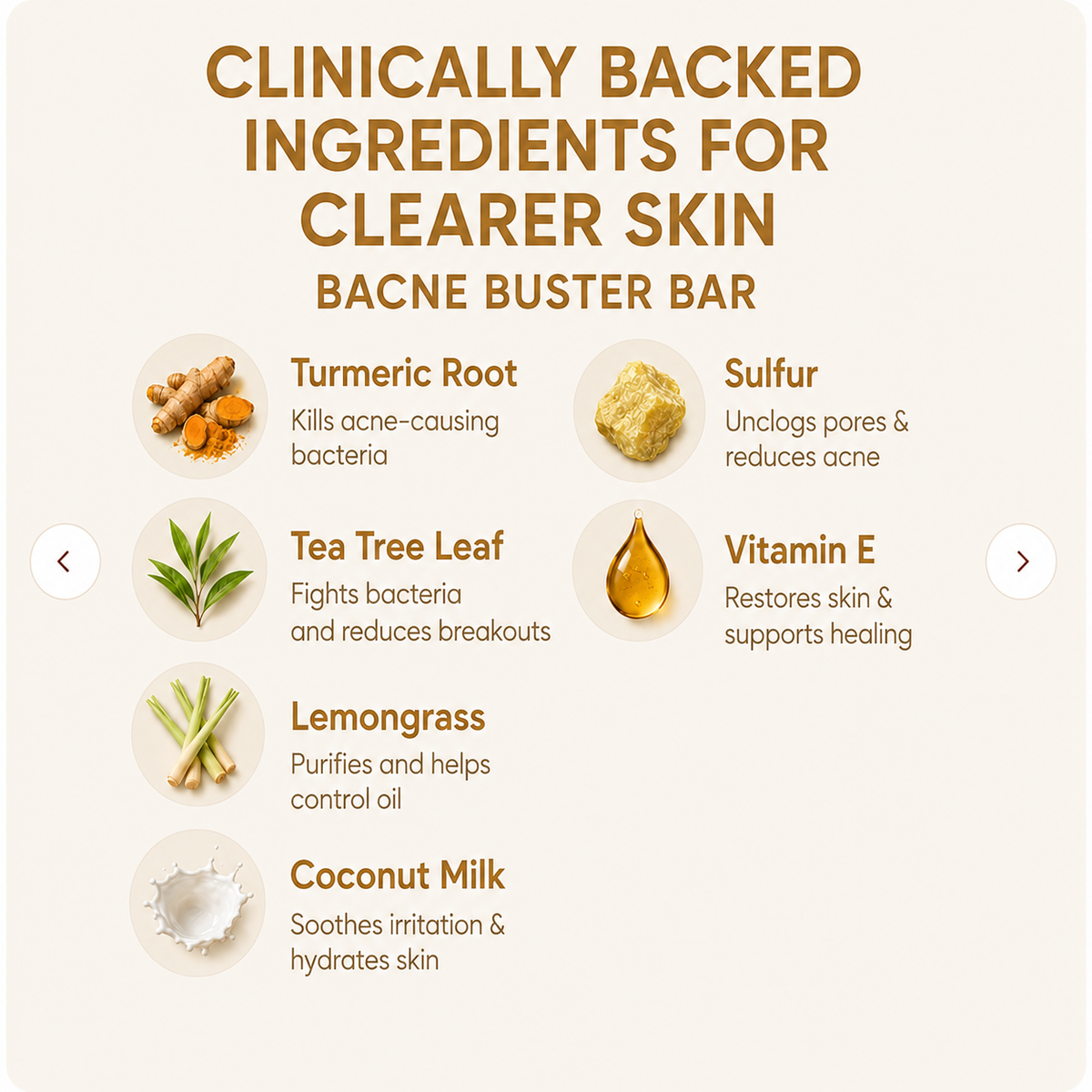 Bacne Buster Bar – Natural Turmeric Soap for Back & Body Acne